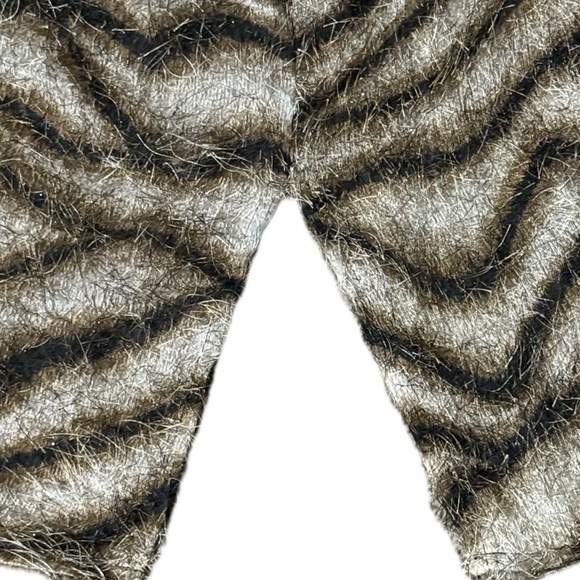 🧥💄 SELENE SPORT Vintage Y2K Eyelash Animal Print Fuzzy Shacket | Brown Black M - Picture 9 of 10